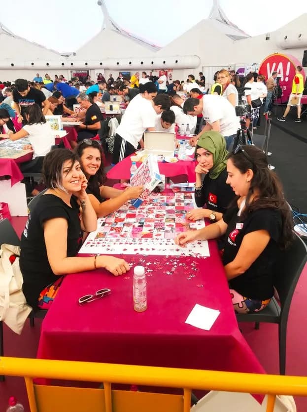 İspanya Valladolid'de düzenlenen 2019 Dünya Yapboz Şampiyonasından bir görüntü - Fotoğraf 6